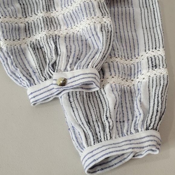 Free People Hooded Babydoll-Inspired Billowy Long Sleeve Blouse Top Tunic- Sz S - Picture 7 of 13